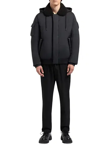 Moose Knuckles Men's Bruce Bomber Jacket - Black | Thumbnail 1 Moose Knuckles Men's Bruce Bomber Jacket - Black | Thumbnail 1