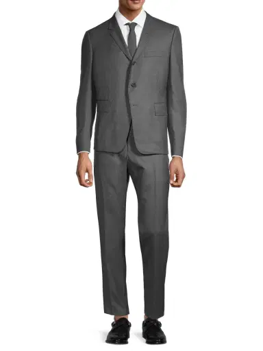 Thom Browne Men's Fit 3 Skinny Super Twill Notch Lapel Suit | Thumbnail 1 Thom Browne Men's Fit 3 Skinny Super Twill Notch Lapel Suit | Thumbnail 1