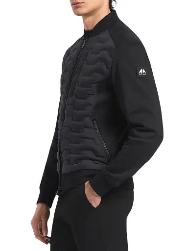 Moose Knuckles Men's Granite Down Bomber Jacket - Black | Thumbnail 5 Moose Knuckles Men's Granite Down Bomber Jacket - Black | Thumbnail 5