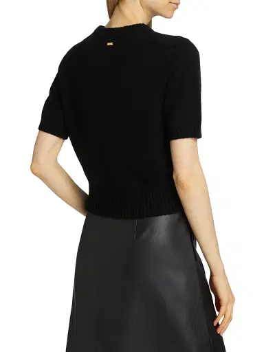 Toccin Women's Elsie Wool-Cashmere Short-Sleeve Sweater - Jet | Thumbnail 5 Toccin Women's Elsie Wool-Cashmere Short-Sleeve Sweater - Jet | Thumbnail 5