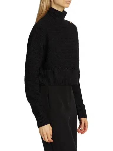 Toccin Women's Ginny Cotton Knit Long-Sleeve Sweater - Jet | Thumbnail 4 Toccin Women's Ginny Cotton Knit Long-Sleeve Sweater - Jet | Thumbnail 4