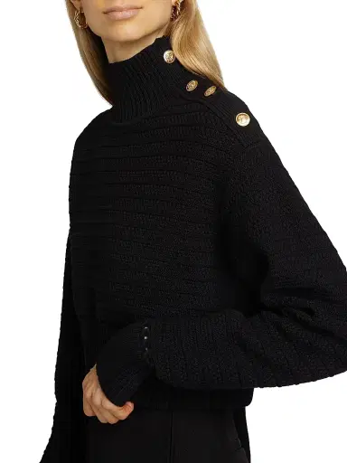 Toccin Women's Ginny Cotton Knit Long-Sleeve Sweater - Jet | Thumbnail 6 Toccin Women's Ginny Cotton Knit Long-Sleeve Sweater - Jet | Thumbnail 6