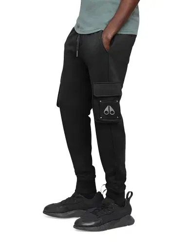 Moose Knuckles Men's Hartsfield Cargo Joggers - Black | Thumbnail 3 Moose Knuckles Men's Hartsfield Cargo Joggers - Black | Thumbnail 3