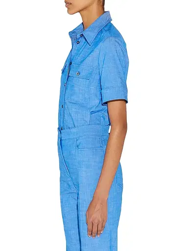 Callas Milano Women's Vesper Stretch Denim Poplin Shirt - Indigo | Thumbnail 4 Callas Milano Women's Vesper Stretch Denim Poplin Shirt - Indigo | Thumbnail 4