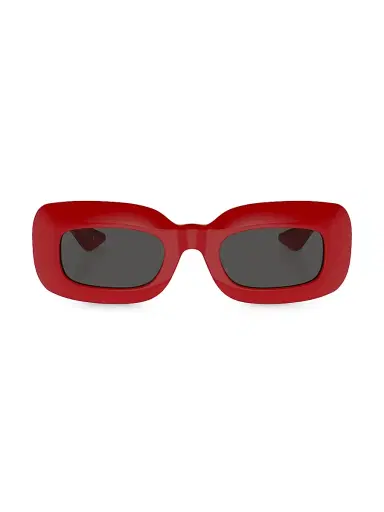 Khaite x Oliver Peoples Women's 49MM Rectangular Sunglasses - Cherry Red Dark Grey | Thumbnail 2 Khaite x Oliver Peoples Women's 49MM Rectangular Sunglasses - Cherry Red Dark Grey | Thumbnail 2