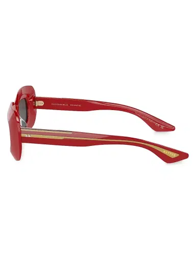 Khaite x Oliver Peoples Women's 49MM Rectangular Sunglasses - Cherry Red Dark Grey | Thumbnail 3 Khaite x Oliver Peoples Women's 49MM Rectangular Sunglasses - Cherry Red Dark Grey | Thumbnail 3