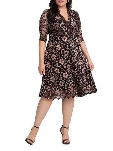 Kiyonna Women's Mon Cherie Lace Dress | Thumbnail 2 Kiyonna Women's Mon Cherie Lace Dress | Thumbnail 2