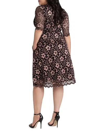 Kiyonna Women's Mon Cherie Lace Dress | Thumbnail 4 Kiyonna Women's Mon Cherie Lace Dress | Thumbnail 4