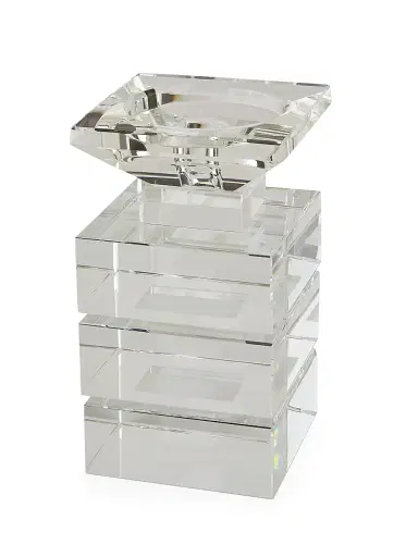Tizo Clear Cut Crystal Illusion Small Candleholder - Clear | Thumbnail 1 Tizo Clear Cut Crystal Illusion Small Candleholder - Clear | Thumbnail 1