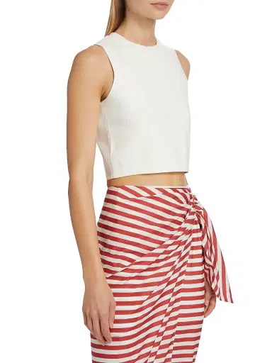 Toccin Women's Peyton Racerback Crop Tank Top - Optic | Thumbnail 4 Toccin Women's Peyton Racerback Crop Tank Top - Optic | Thumbnail 4