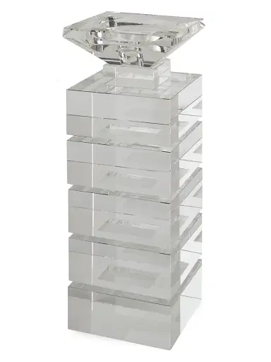 Tizo Clear Cut Crystal Illusion Medium Candleholder - Clear | Thumbnail 1 Tizo Clear Cut Crystal Illusion Medium Candleholder - Clear | Thumbnail 1