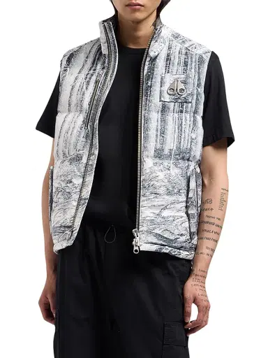 Moose Knuckles Men's Westmount Printed Down Vest | Thumbnail 4 Moose Knuckles Men's Westmount Printed Down Vest | Thumbnail 4