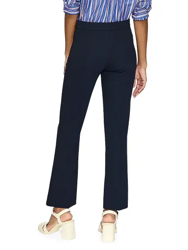 Callas Milano Women's Lola High Density Crepe Stretch Cropped Flare Trousers - Navy | Thumbnail 3 Callas Milano Women's Lola High Density Crepe Stretch Cropped Flare Trousers - Navy | Thumbnail 3