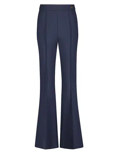 Callas Milano Women's Lola High Density Crepe Stretch Cropped Flare Trousers - Navy | Thumbnail 1 Callas Milano Women's Lola High Density Crepe Stretch Cropped Flare Trousers - Navy | Thumbnail 1