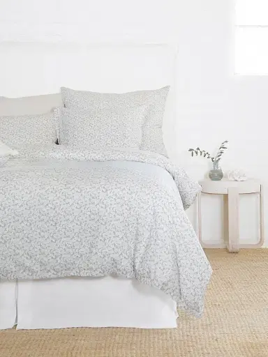 Pom Pom at Home June Cotton Duvet - Ocean Grey - Size European | Thumbnail 1 Pom Pom at Home June Cotton Duvet - Ocean Grey - Size European | Thumbnail 1