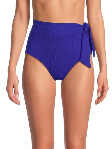 Change of Scenery Women's Side Tie High-Waist Bikini Bottom - Iris Texture - Size Small | Thumbnail 3 Change of Scenery Women's Side Tie High-Waist Bikini Bottom - Iris Texture - Size Small | Thumbnail 3