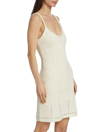 Toccin Women's Thea Pointelle-Knit Cotton Minidress - | Thumbnail 4 Toccin Women's Thea Pointelle-Knit Cotton Minidress - | Thumbnail 4