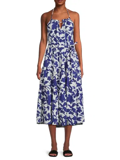 Change of Scenery Women's Abbie Leaf Cotton Halter Dress | Thumbnail 3 Change of Scenery Women's Abbie Leaf Cotton Halter Dress | Thumbnail 3