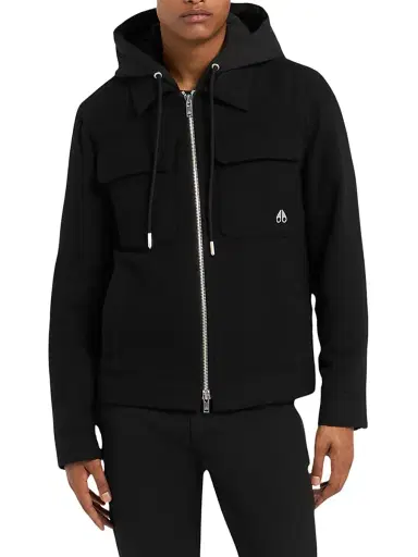 Moose Knuckles Men's Snowdon Layered Shirt Jacket - Black | Thumbnail 4 Moose Knuckles Men's Snowdon Layered Shirt Jacket - Black | Thumbnail 4