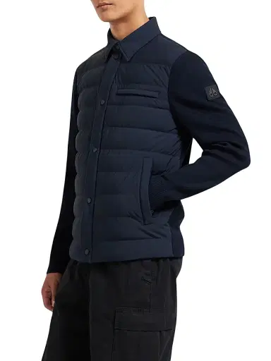 Moose Knuckles Men's Marble Down Hybrid Shirt Jacket - Navy | Thumbnail 5 Moose Knuckles Men's Marble Down Hybrid Shirt Jacket - Navy | Thumbnail 5