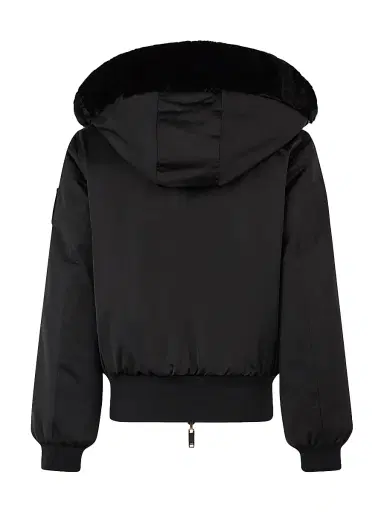 Moose Knuckles Women's Debbie Bunny Satin Bomber Jacket | Thumbnail 3 Moose Knuckles Women's Debbie Bunny Satin Bomber Jacket | Thumbnail 3