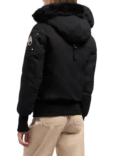 Moose Knuckles Women's Debbie Down Bomber Coat - Black Black | Thumbnail 6 Moose Knuckles Women's Debbie Down Bomber Coat - Black Black | Thumbnail 6