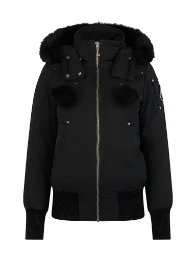 Moose Knuckles Women's Debbie Down Bomber Coat - Black Black | Thumbnail 1 Moose Knuckles Women's Debbie Down Bomber Coat - Black Black | Thumbnail 1