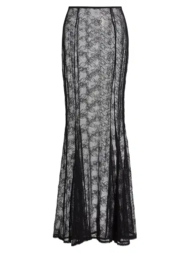 Kiki de Montparnasse Women's La Rose Lace Maxi Skirt - Black - Size Medium | Thumbnail 1 Kiki de Montparnasse Women's La Rose Lace Maxi Skirt - Black - Size Medium | Thumbnail 1