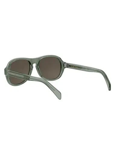 CELINE Men's 3 Dots 55MM Geometric Sunglasses - Shiny Light Green | Thumbnail 4 CELINE Men's 3 Dots 55MM Geometric Sunglasses - Shiny Light Green | Thumbnail 4