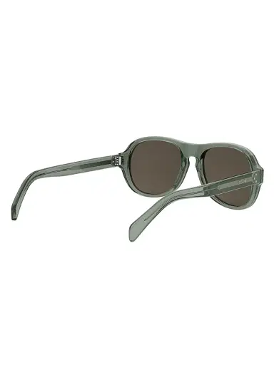 CELINE Men's 3 Dots 55MM Geometric Sunglasses - Shiny Light Green | Thumbnail 6 CELINE Men's 3 Dots 55MM Geometric Sunglasses - Shiny Light Green | Thumbnail 6