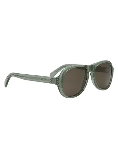 CELINE Men's 3 Dots 55MM Geometric Sunglasses - Shiny Light Green | Thumbnail 8 CELINE Men's 3 Dots 55MM Geometric Sunglasses - Shiny Light Green | Thumbnail 8