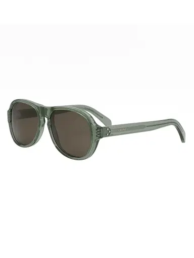 CELINE Men's 3 Dots 55MM Geometric Sunglasses - Shiny Light Green | Thumbnail 1 CELINE Men's 3 Dots 55MM Geometric Sunglasses - Shiny Light Green | Thumbnail 1