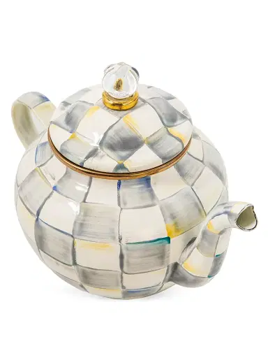 MacKenzie-Childs Sterling Check 4-Cup Teapot | Thumbnail 3 MacKenzie-Childs Sterling Check 4-Cup Teapot | Thumbnail 3
