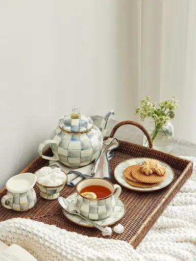 MacKenzie-Childs Sterling Check 4-Cup Teapot | Thumbnail 4 MacKenzie-Childs Sterling Check 4-Cup Teapot | Thumbnail 4