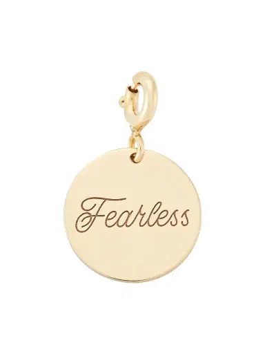 Zoë Chicco Women's 14K Yellow Gold 'Fearless' Disc Charm - Yellow Gold | Thumbnail 1 Zoë Chicco Women's 14K Yellow Gold 'Fearless' Disc Charm - Yellow Gold | Thumbnail 1