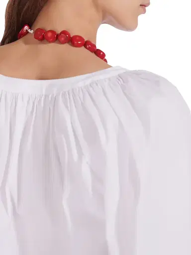 Staud Women's Dill Poplin Top - White - Size XL | Thumbnail 3 Staud Women's Dill Poplin Top - White - Size XL | Thumbnail 3