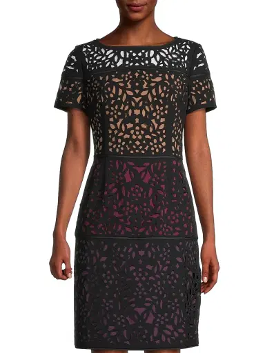 Shani Women's Ombre Laser-Cut Lace Dress - Black Berry - Size 16 | Thumbnail 3 Shani Women's Ombre Laser-Cut Lace Dress - Black Berry - Size 16 | Thumbnail 3