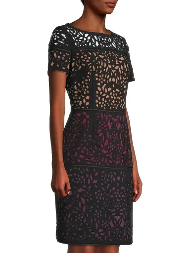 Shani Women's Ombre Laser-Cut Lace Dress - Black Berry - Size 16 | Thumbnail 4 Shani Women's Ombre Laser-Cut Lace Dress - Black Berry - Size 16 | Thumbnail 4