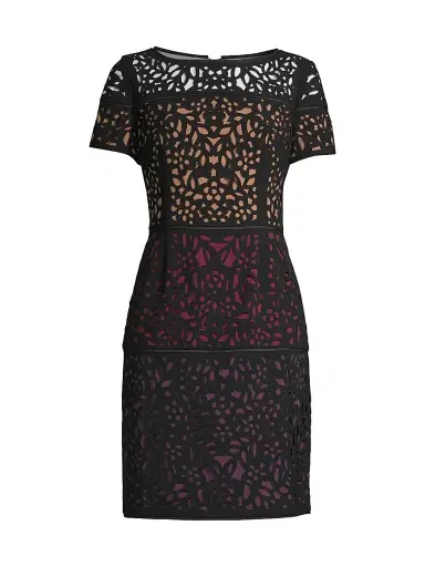 Shani Women's Ombre Laser-Cut Lace Dress - Black Berry - Size 16 | Thumbnail 1 Shani Women's Ombre Laser-Cut Lace Dress - Black Berry - Size 16 | Thumbnail 1