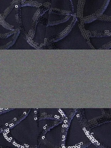Shani Women's Sequined Illusion-Neck Gown - Navy - Size 16 | Thumbnail 6 Shani Women's Sequined Illusion-Neck Gown - Navy - Size 16 | Thumbnail 6