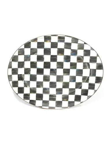 MacKenzie-Childs Checked Oval Platter - Courtly Check Large | Thumbnail 2 MacKenzie-Childs Checked Oval Platter - Courtly Check Large | Thumbnail 2
