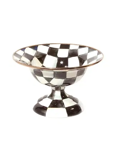 MacKenzie-Childs Sterling Check Compote | Thumbnail 1 MacKenzie-Childs Sterling Check Compote | Thumbnail 1