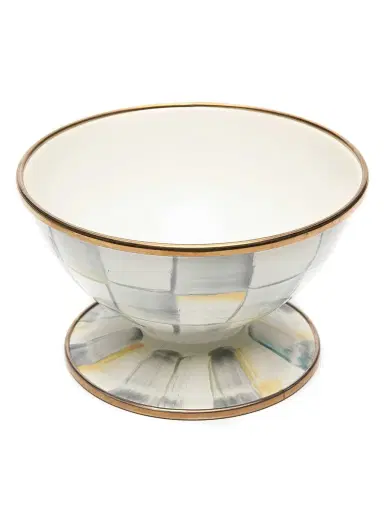 MacKenzie-Childs Sterling Check Enamel Ice Cream Dish | Thumbnail 1 MacKenzie-Childs Sterling Check Enamel Ice Cream Dish | Thumbnail 1