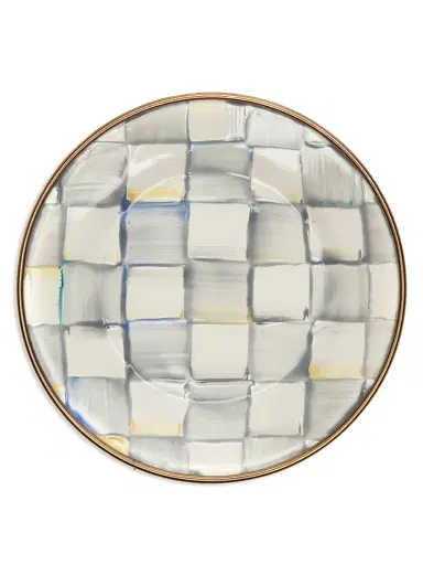MacKenzie-Childs Sterling Check Enamel 4-Piece Appetizer Plate Set | Thumbnail 2 MacKenzie-Childs Sterling Check Enamel 4-Piece Appetizer Plate Set | Thumbnail 2