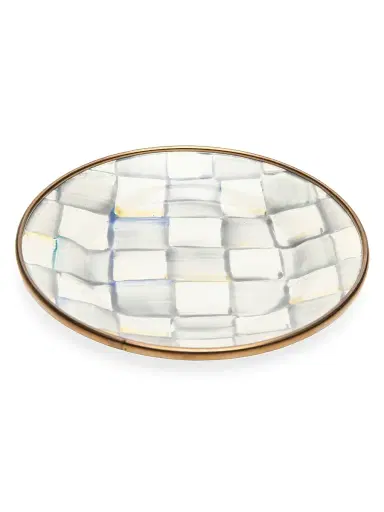 MacKenzie-Childs Sterling Check Enamel 4-Piece Appetizer Plate Set | Thumbnail 3 MacKenzie-Childs Sterling Check Enamel 4-Piece Appetizer Plate Set | Thumbnail 3