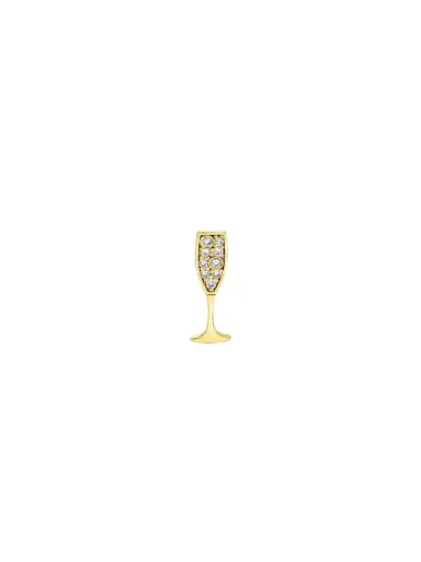 Sydney Evan Women's 14K Yellow Gold & 0.07 TCW Diamond Champagne Glass Stud Earring - Yellow Gold | Thumbnail 2 Sydney Evan Women's 14K Yellow Gold & 0.07 TCW Diamond Champagne Glass Stud Earring - Yellow Gold | Thumbnail 2
