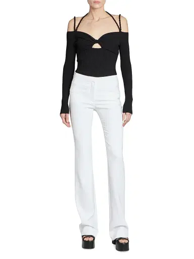 Altuzarra Women's Serge Flared Pants - Optic White - Size 14 | Thumbnail 2 Altuzarra Women's Serge Flared Pants - Optic White - Size 14 | Thumbnail 2