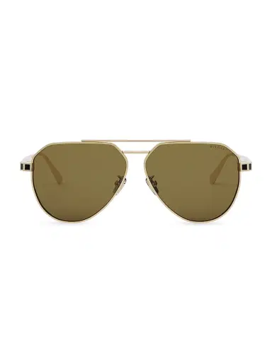 BVLGARI Men's Octo 60MM Pilot Sunglasses - Gold Dark Grey Polarized | Thumbnail 2 BVLGARI Men's Octo 60MM Pilot Sunglasses - Gold Dark Grey Polarized | Thumbnail 2