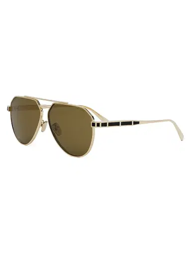 BVLGARI Men's Octo 60MM Pilot Sunglasses - Gold Dark Grey Polarized | Thumbnail 1 BVLGARI Men's Octo 60MM Pilot Sunglasses - Gold Dark Grey Polarized | Thumbnail 1