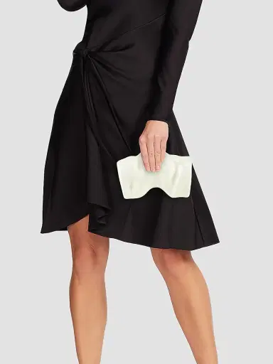 Cult Gaia Women's Scrunch Clutch - White | Thumbnail 2 Cult Gaia Women's Scrunch Clutch - White | Thumbnail 2